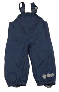 Tmavomodré šusťákové podšité laclové kalhoty Topomini