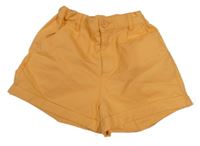 Oranžové plátěné kraťasy MANOR