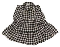 Světlerůžovo-černé kostkované šaty Next