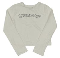 Bílé crop triko s nápisem George