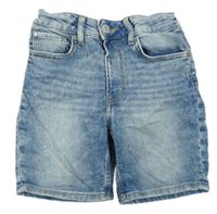 Světlemodré teplákové riflové kraťasy H&M