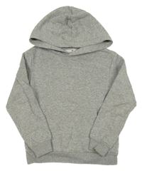 Světlešedá melírovaná mikina s kapucí H&M