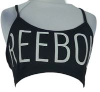 Dámský černý sportovní crop top s logem Reebok 