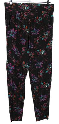 Dámské černé květované tepláky Pep&Co