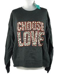 Dámská tmavošedá mikina s logem Choose Love 