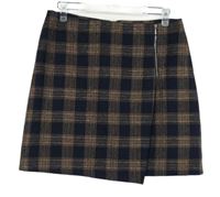 Dámská tmavomodro-béžová kostkovaná sukně TU 