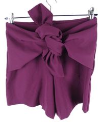 Dámské purpurové kraťasy se zavazováním Asos 