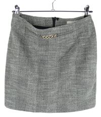 Dámská černo-bílá vzorovaná sukně H&M