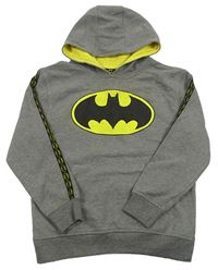 Šedá mikina s Batmanem a kapucí 