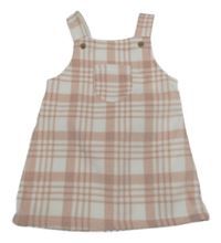 Růžovo-bílé kostkované fleecové šaty George