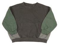 Šedo-zelená oversize mikina George