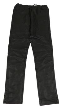 Černé koženkové legíny 