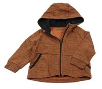 Hnědo-černá melírovaná propínací mikina s kapucí Nutmeg