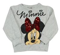 Šedá mikina s Minnie Disney