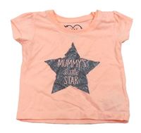 Neonově růžové tričko s nápisem Primark 