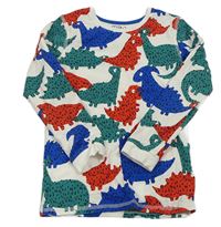 Bílé pyžamové triko s dinosaury M&S