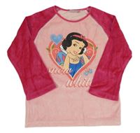 Světle-tmavorůžové sametové triko se Sněhurkou Disney