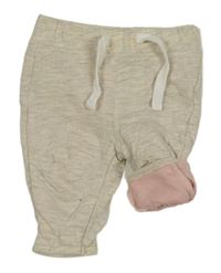 Svělebéžové žíhané zateplené tepláky Dopodopo