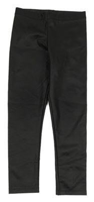 Černé koženkové legíny H&M