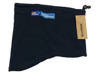 Nové - Tmavomodrý fleecový nákrčník s nášivkami 