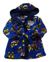 Modrý chlupatý župan s Paw Patrol a kapucí Nickelodeon