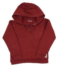 Červená prošívaná mikina s kapucí Nutmeg 