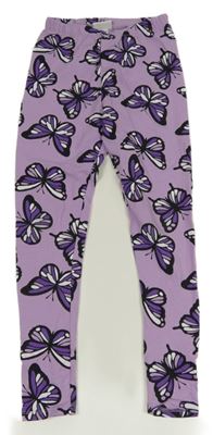 Lila legíny s motýly 