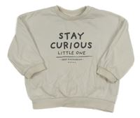 Světlebéžová mikina s nápisem H&M