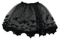 Černá tylová sukně s netopýry H&M