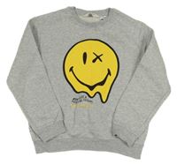Šedá mikina se smajlíkem H&M