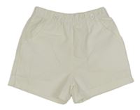 Bílé kraťasy s knoflíčkem Shein