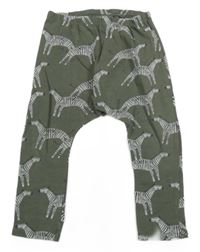 Khaki baggy legíny se zebrami Next