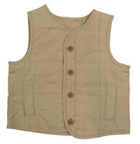 Béžová šusťáková lehká zateplená vesta George