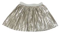 Stříbrná plisovaná sukně H&M