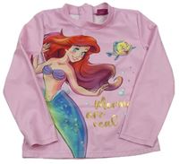 Růžové UV triko s Ariel zn. Disney 