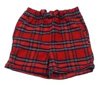 Červeno-modro-bílé třpytivé kostkované kraťasy H&M