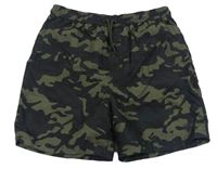 Černo-khaki army plážové kraťasy George 