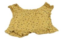 Písková crop halenka s kytičkami H&M