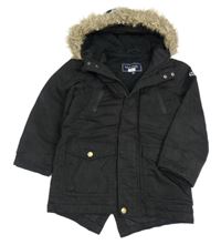 Černá šusťáková zimní bunda s kapucí zn. Maine