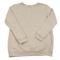 Broskvová mikina s korálky zn. H&M