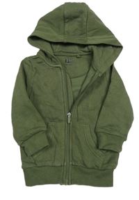 Khaki propínací mikina s kapucí F&F