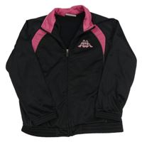 Černo-růžová propínací sportovní mikina s logem Kappa