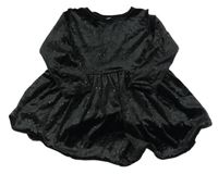 Černé sametové šaty se třpytkami Zeeman