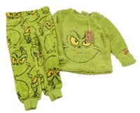 Nové - Limetkové huňaté pyžamo s Grinchem Primark