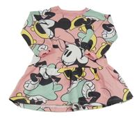 Světlerůžové teplákové šaty s Minnie Disney 
