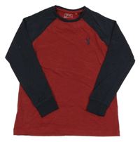 Tmavočerveno-tmavomodré triko Next 