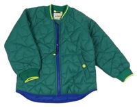 Zelená šusťáková prošívaná zateplená bunda Mini Boden