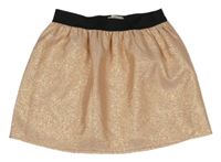 Broskvovo-zlatá balonová sukně s černý pasem Name it