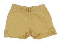 Pískové bavlněné kraťasy s kytičkami C&A