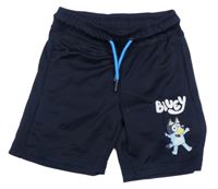 Tmavomodré sportovní kraťasy s Bluey 